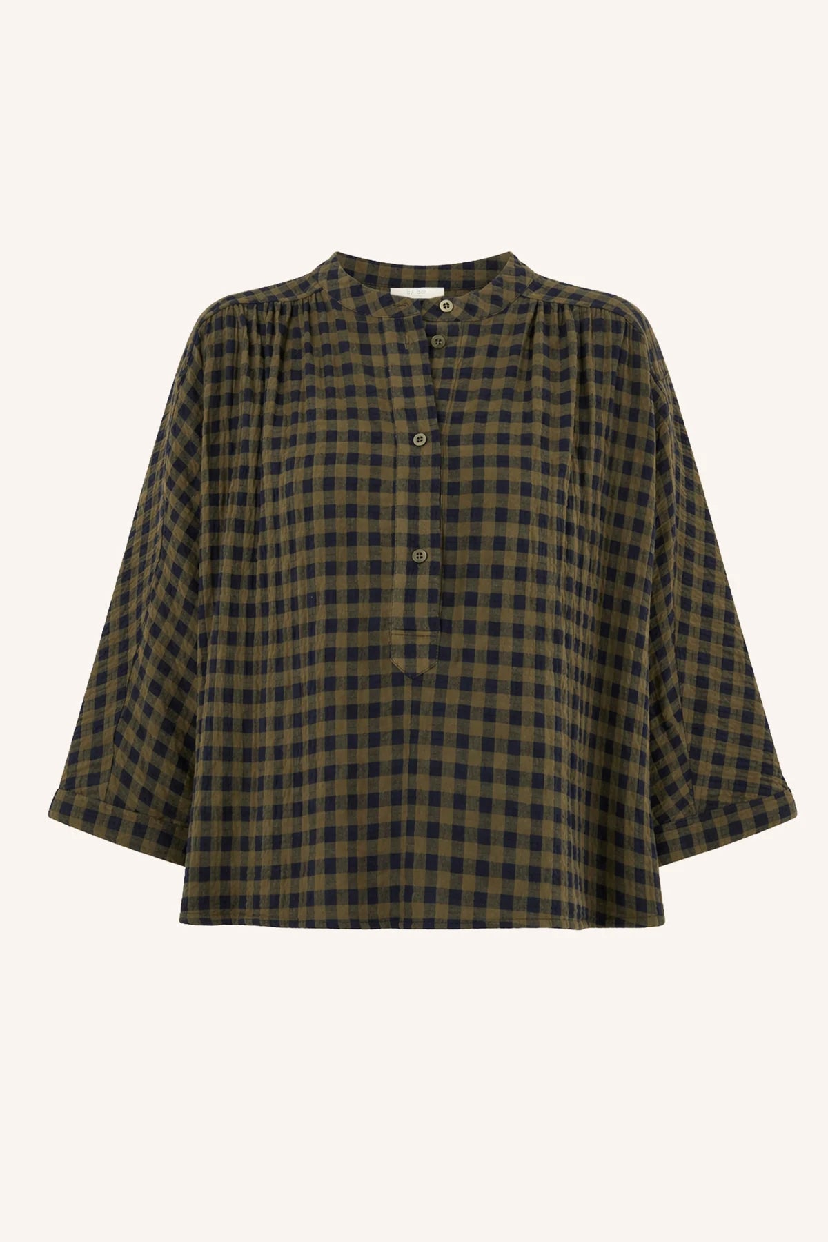 by_bar Jess Blouse Olive Check