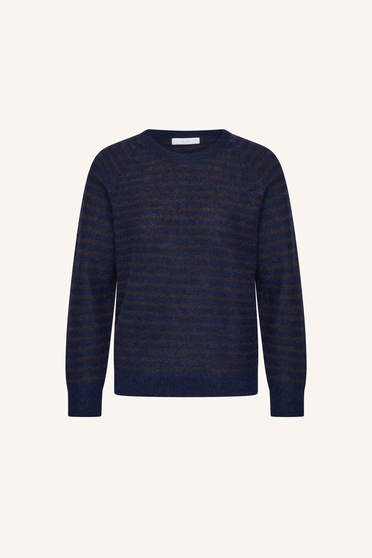 by_bar Spila Raglan Pullover-Brown Thin Stripe