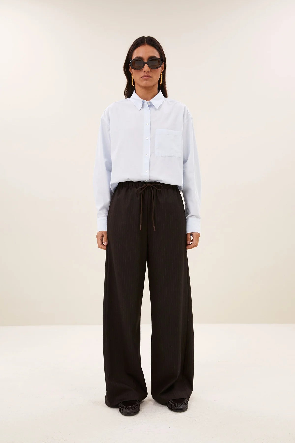 by_bay Pelle Pinstripe Pants-Brown