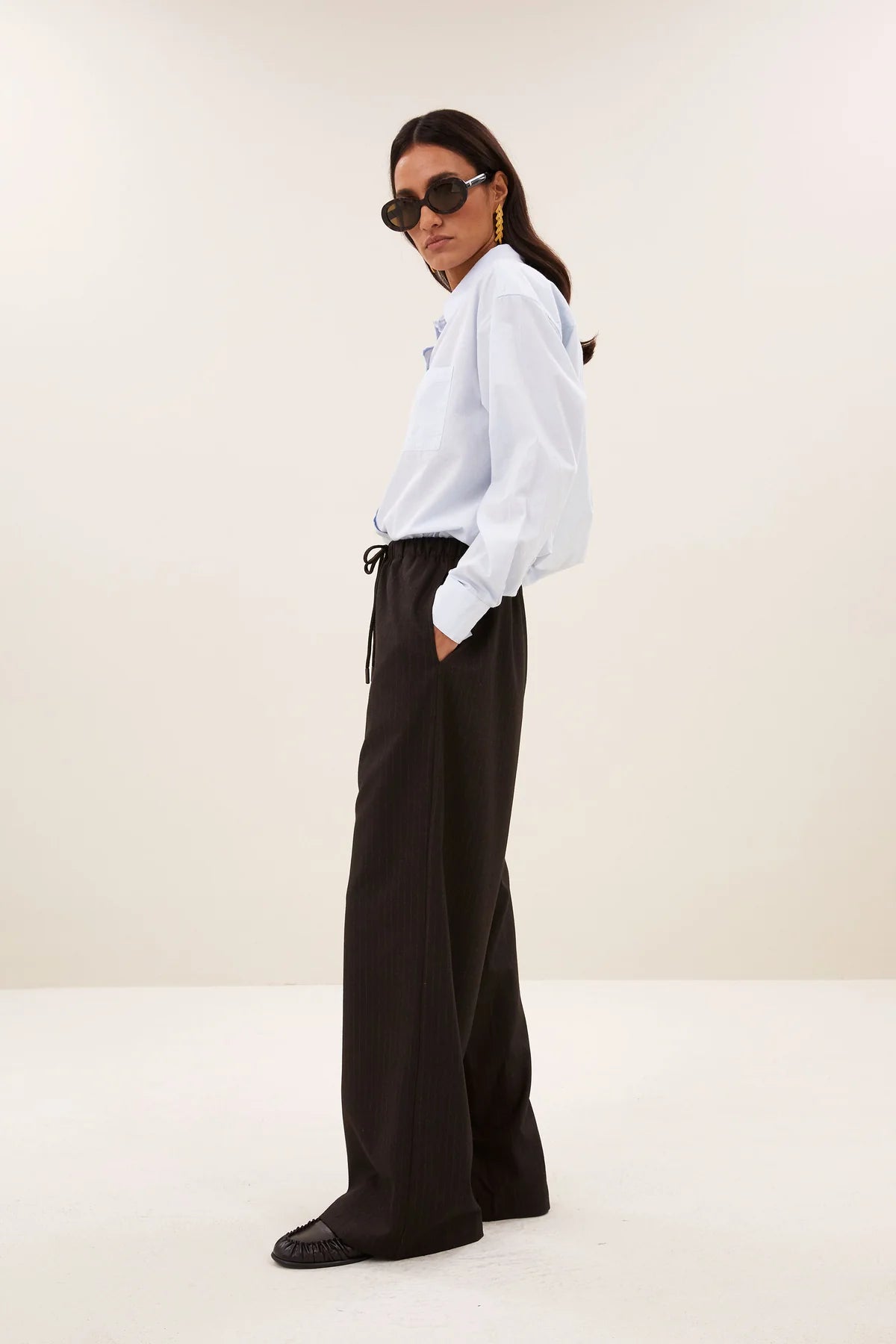 by_bay Pelle Pinstripe Pants-Brown