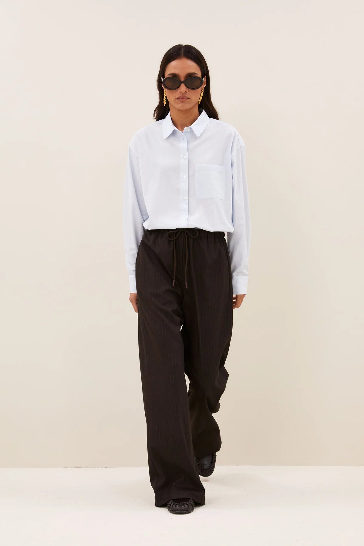 by_bay Pelle Pinstripe Pants-Brown