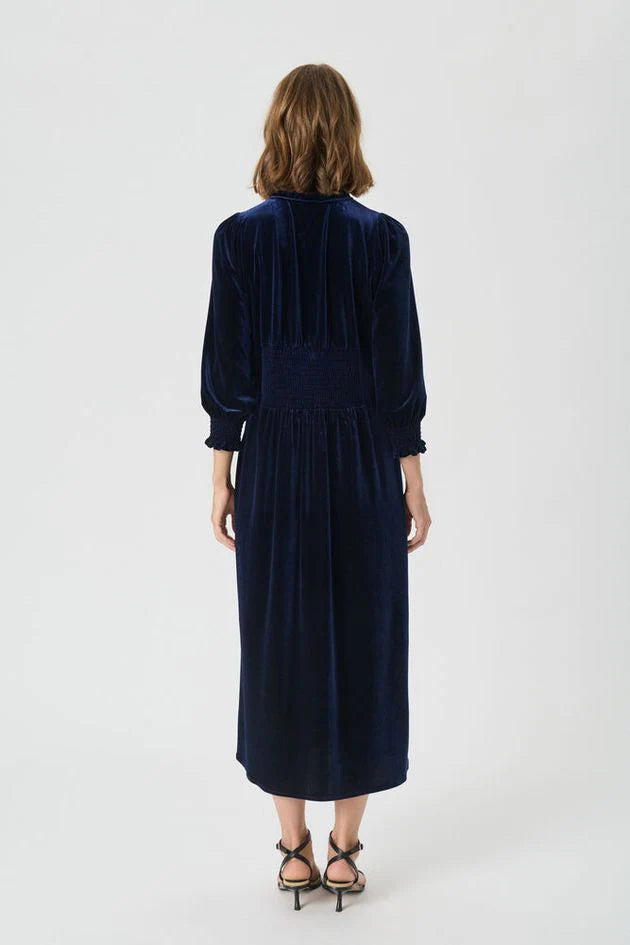 Part Two Vanissa Navy Velvet Dress