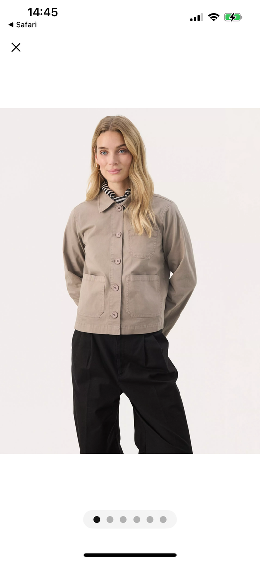 Part Two Freda Utility Jacket- Desert Taupe