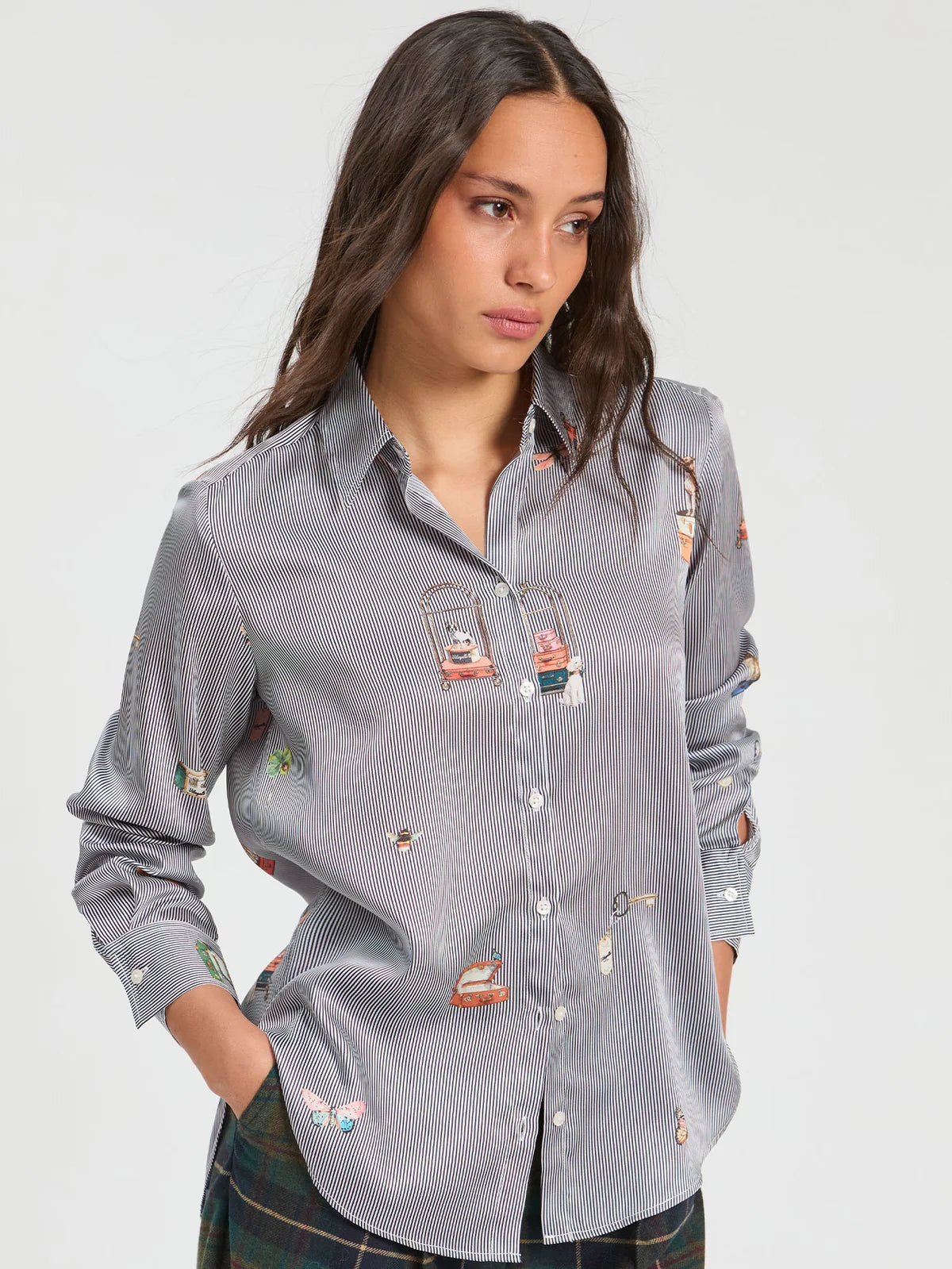 Vilagallo Pinstripe Hotel Shirt