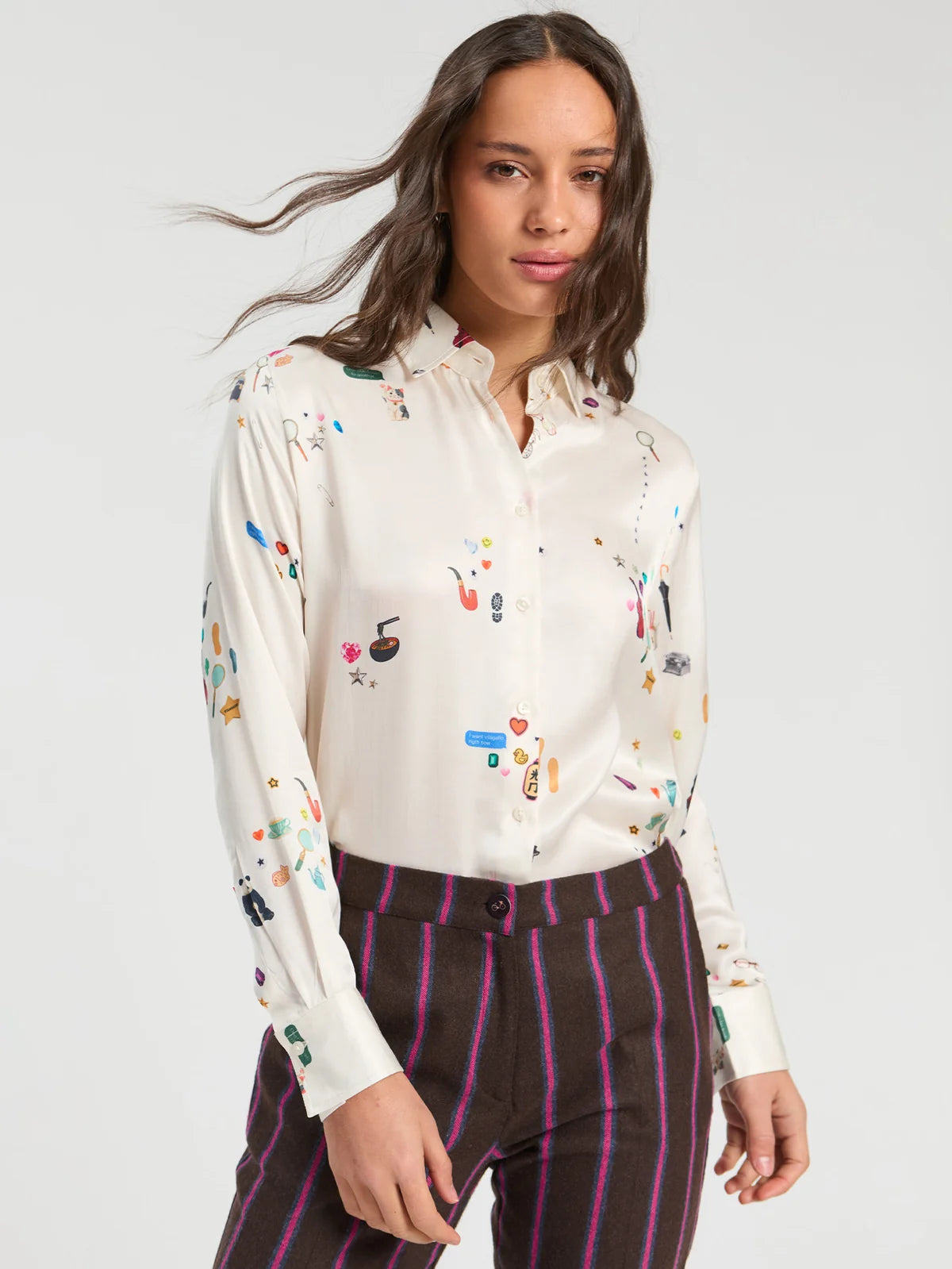 Vilagallo Sherlock Raw Satin Shirt