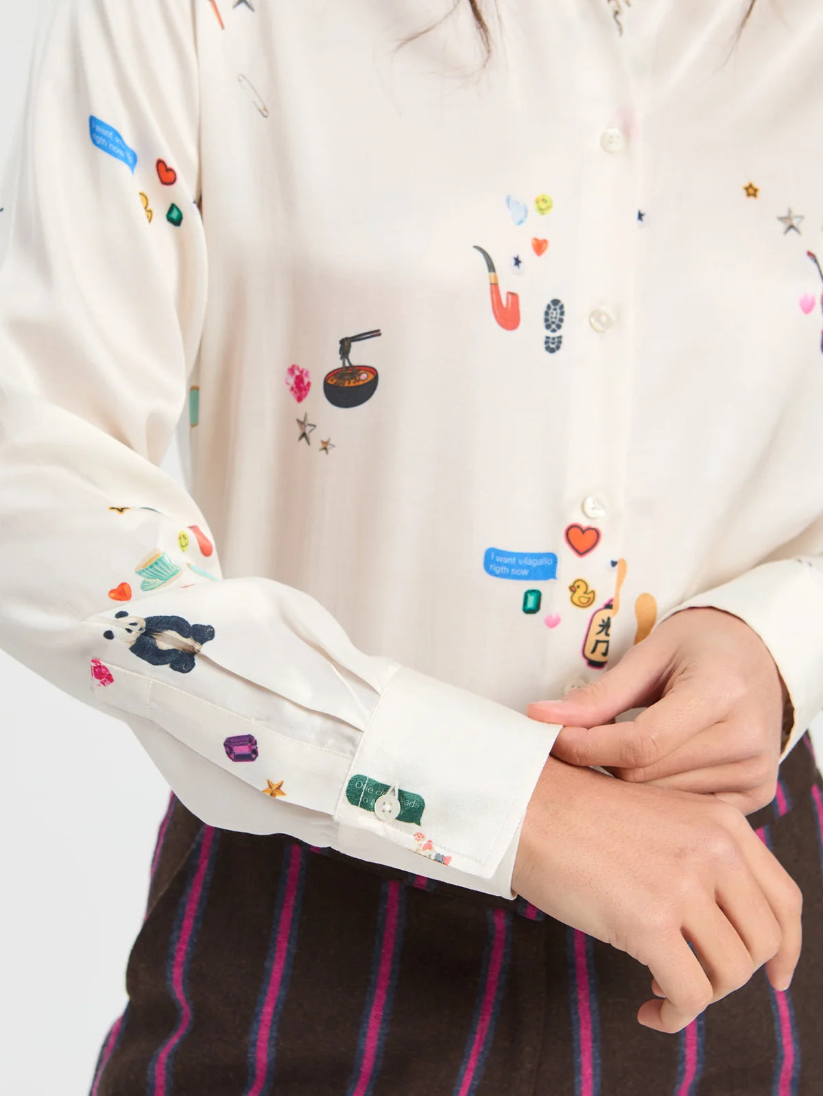 Vilagallo Sherlock Raw Satin Shirt