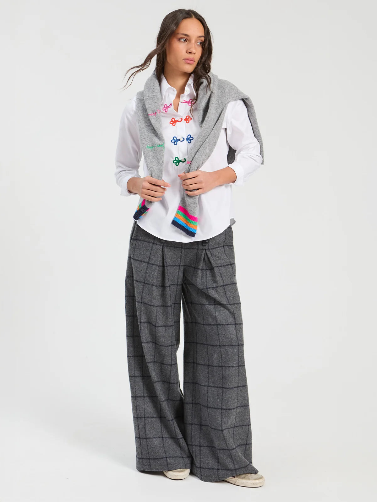 Vilagallo White Shirt Multicolour Frogging