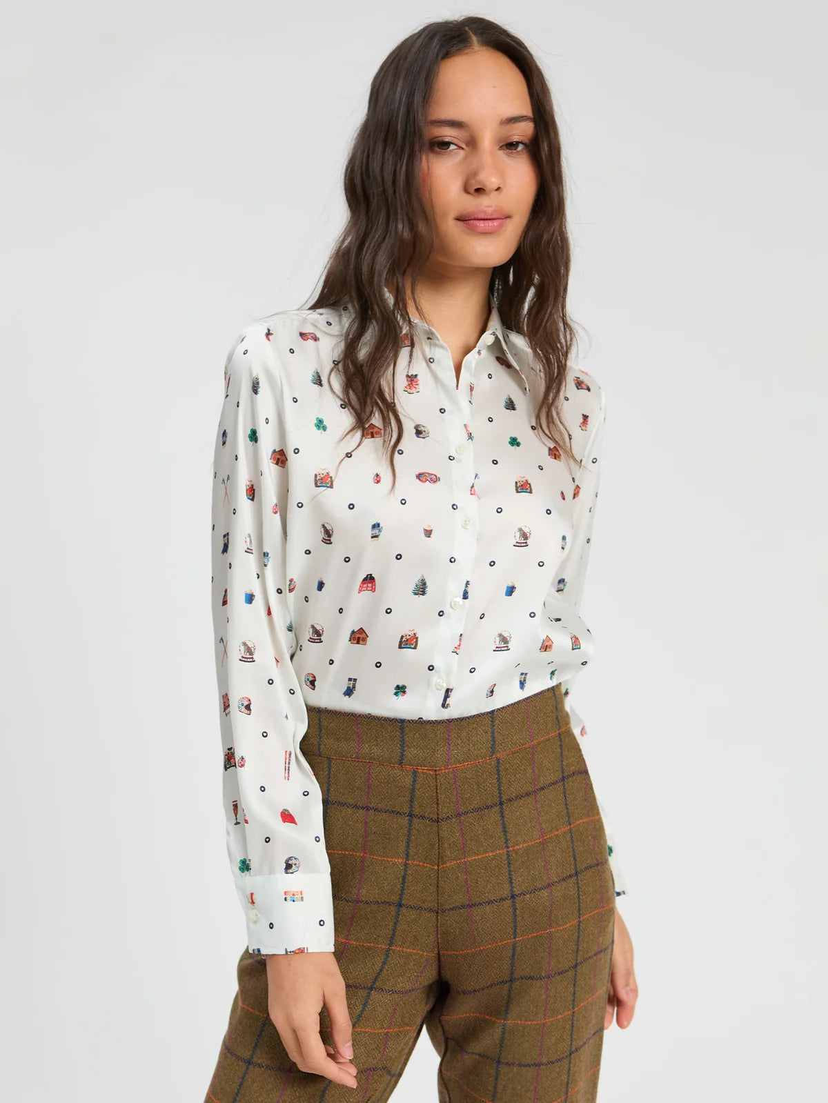 Vilagallo Mini Ski Print Shirt