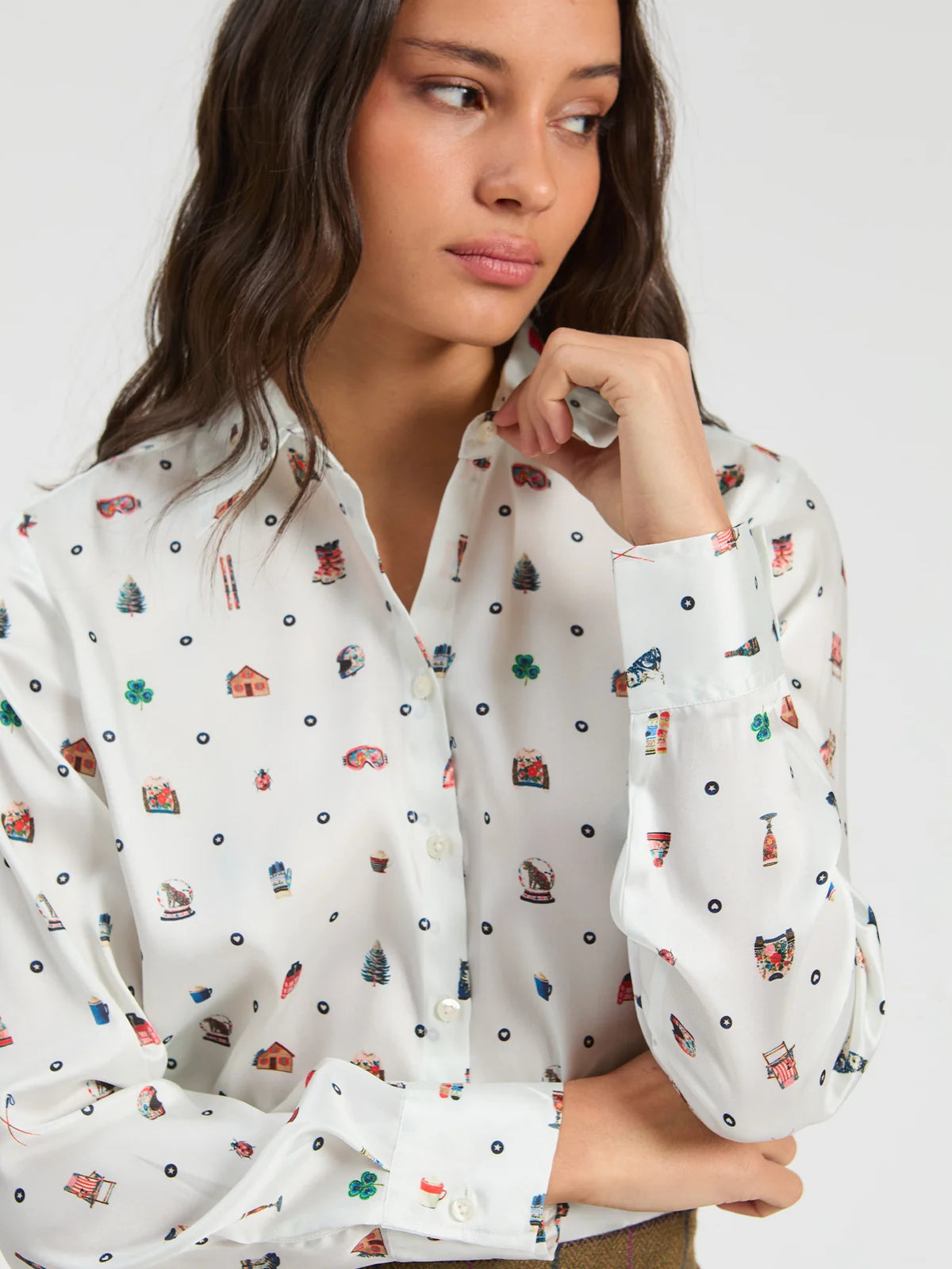 Vilagallo Mini Ski Print Shirt