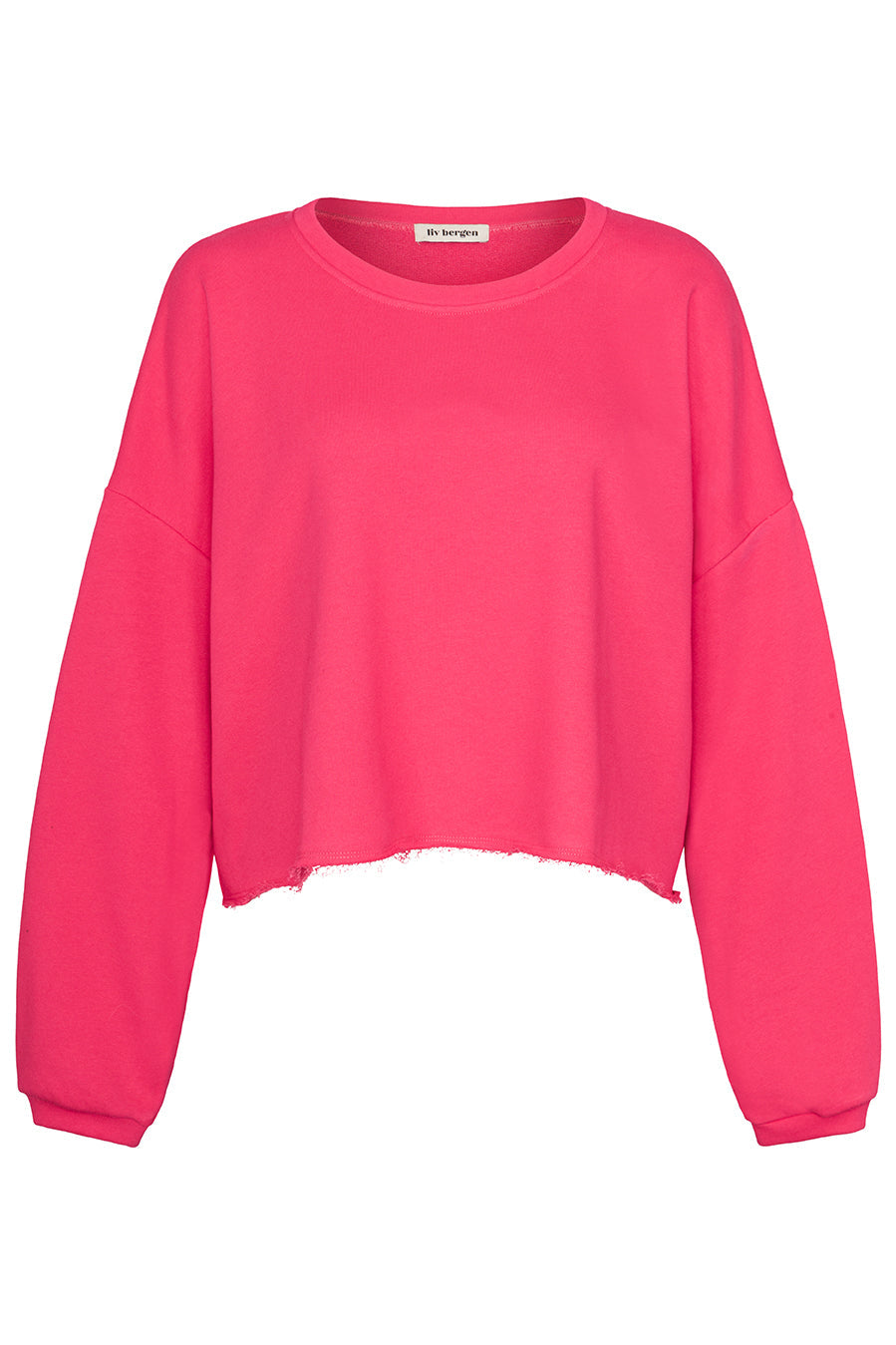 Liv Bergen Cropped Sweatshirt-Bright Rose