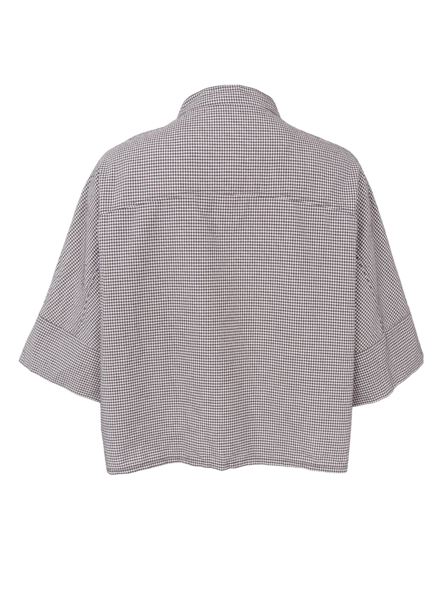 Black Colour Manon Loose Shirt-Coffee
