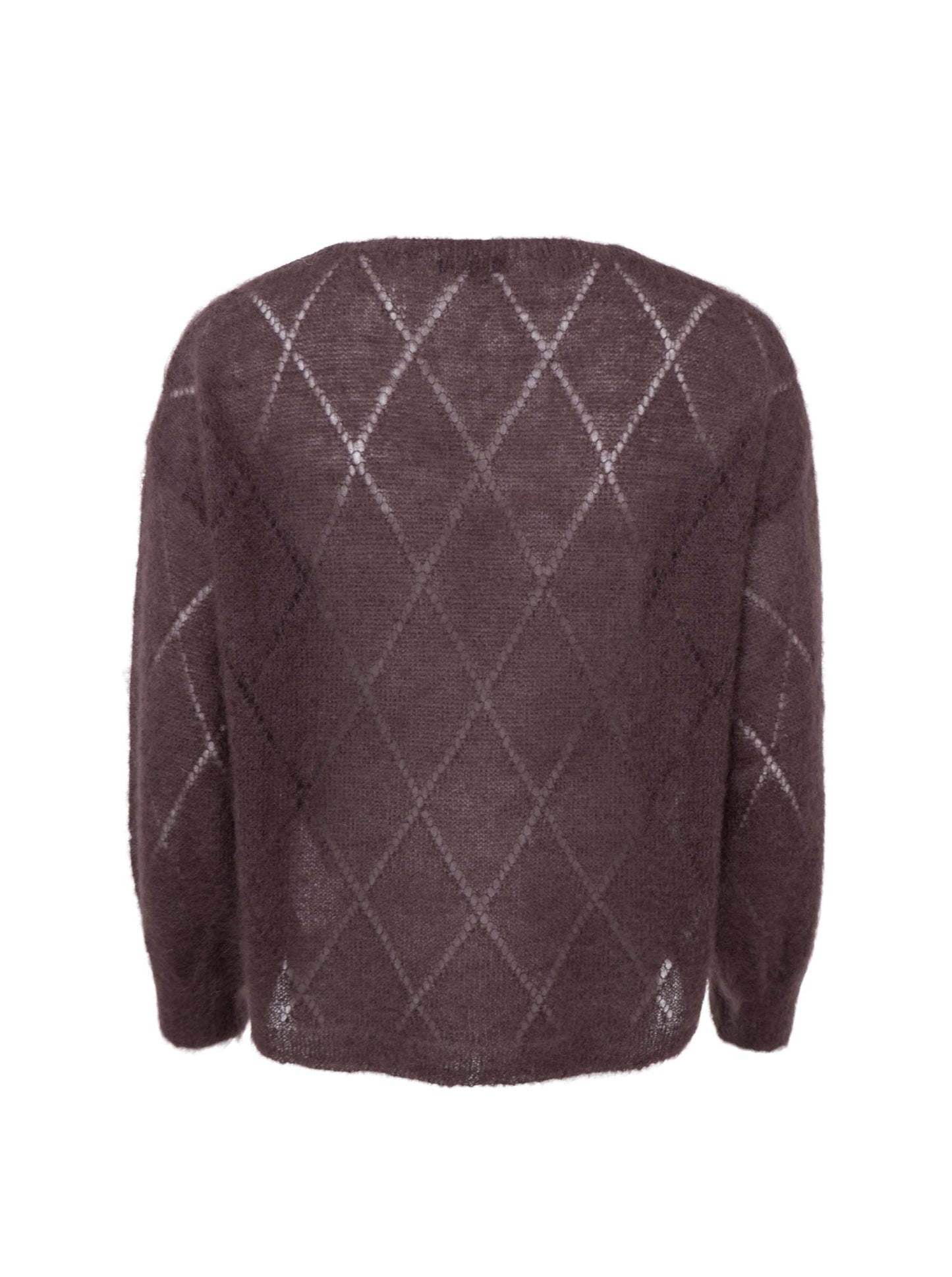 Black Colour Bjoerk Argyle Jumper- Coffee