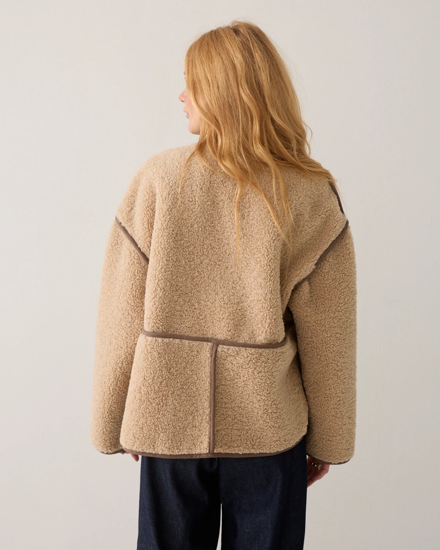 Summum Reversible Teddy Jacket-Cream