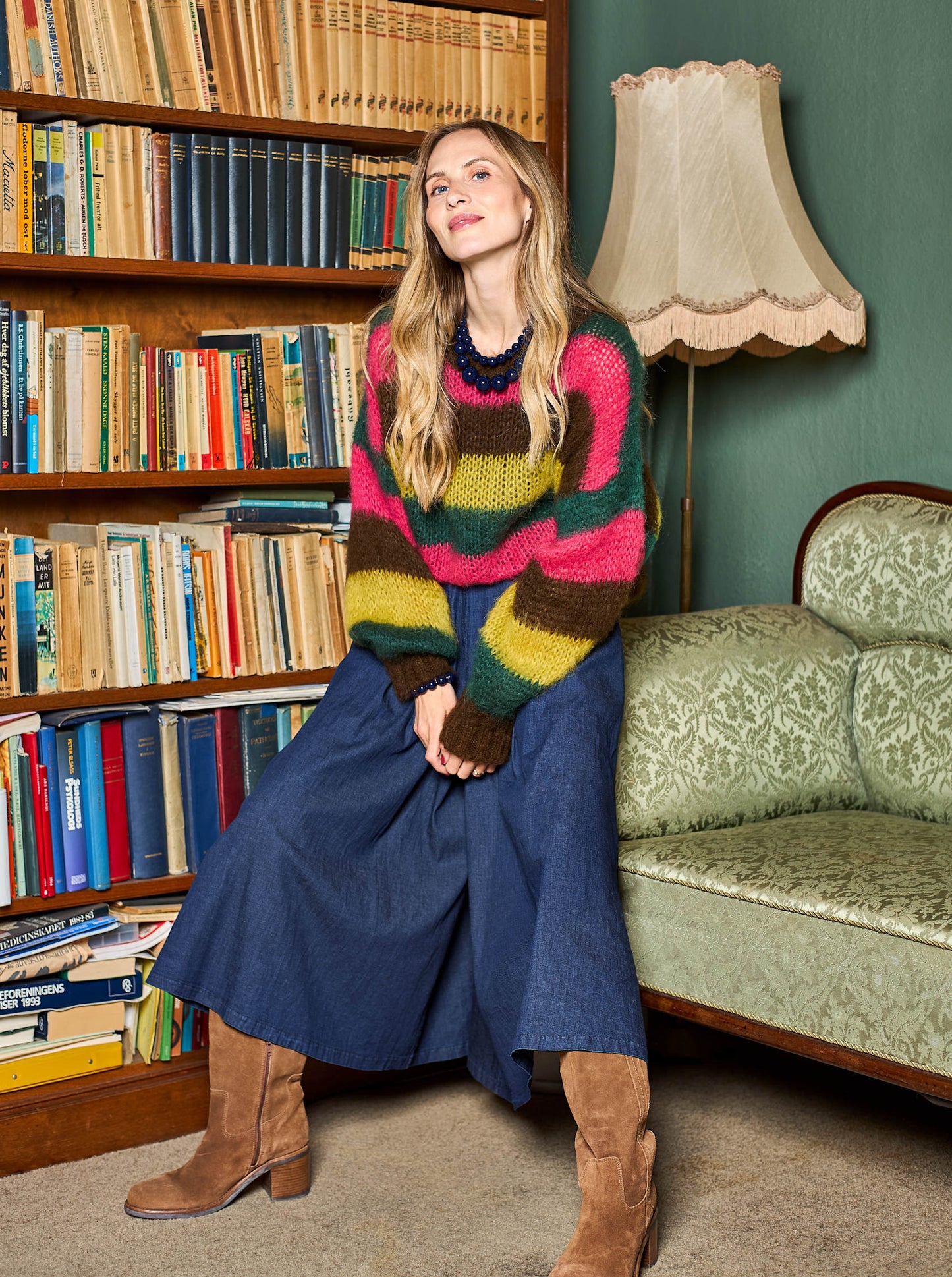 Black Colour Marty Striped Jumper