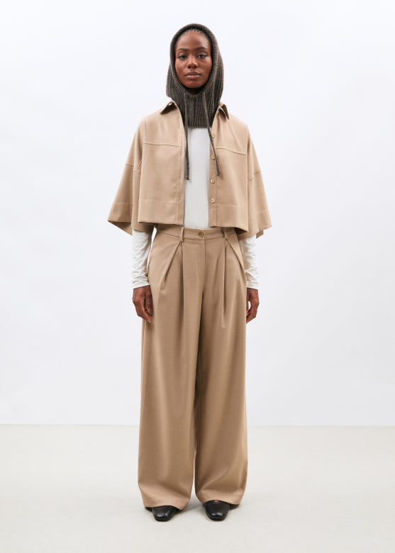 Humility Knitted Hood- Taupe