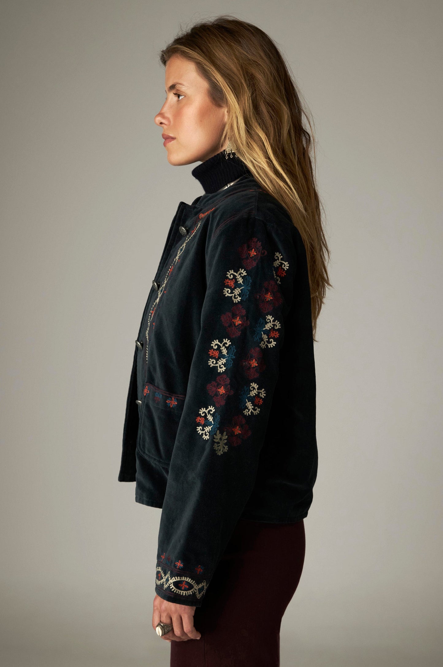 Maison Hotel Breton Velvet Jacket-Jade