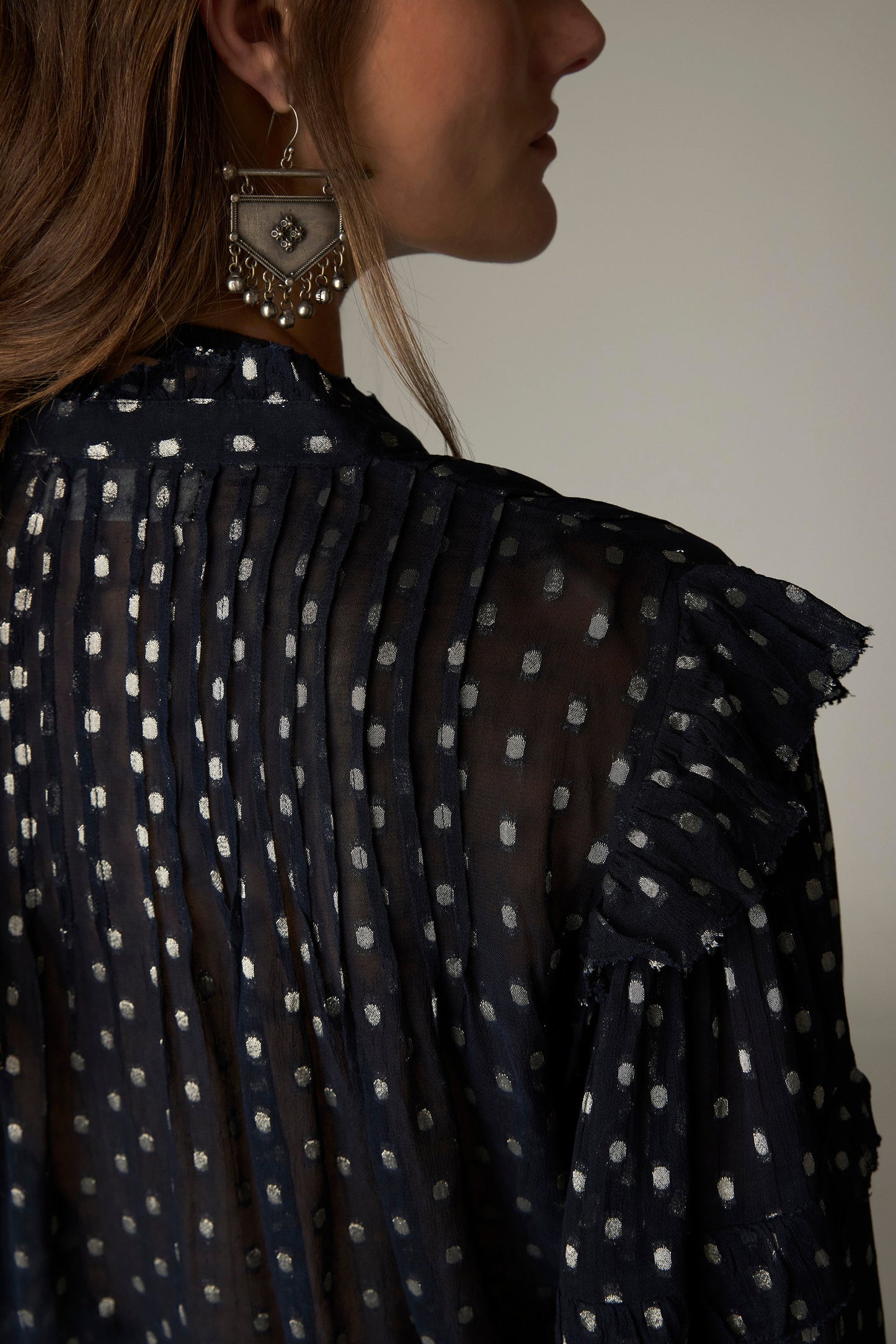 Maison Hotel Simona Blouse- Sienna Navy