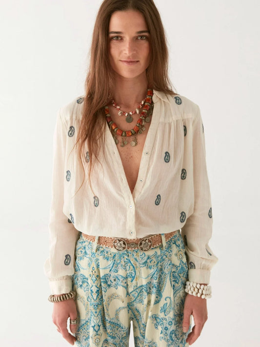 Maison Hotel Dylan Blouse-Ivory