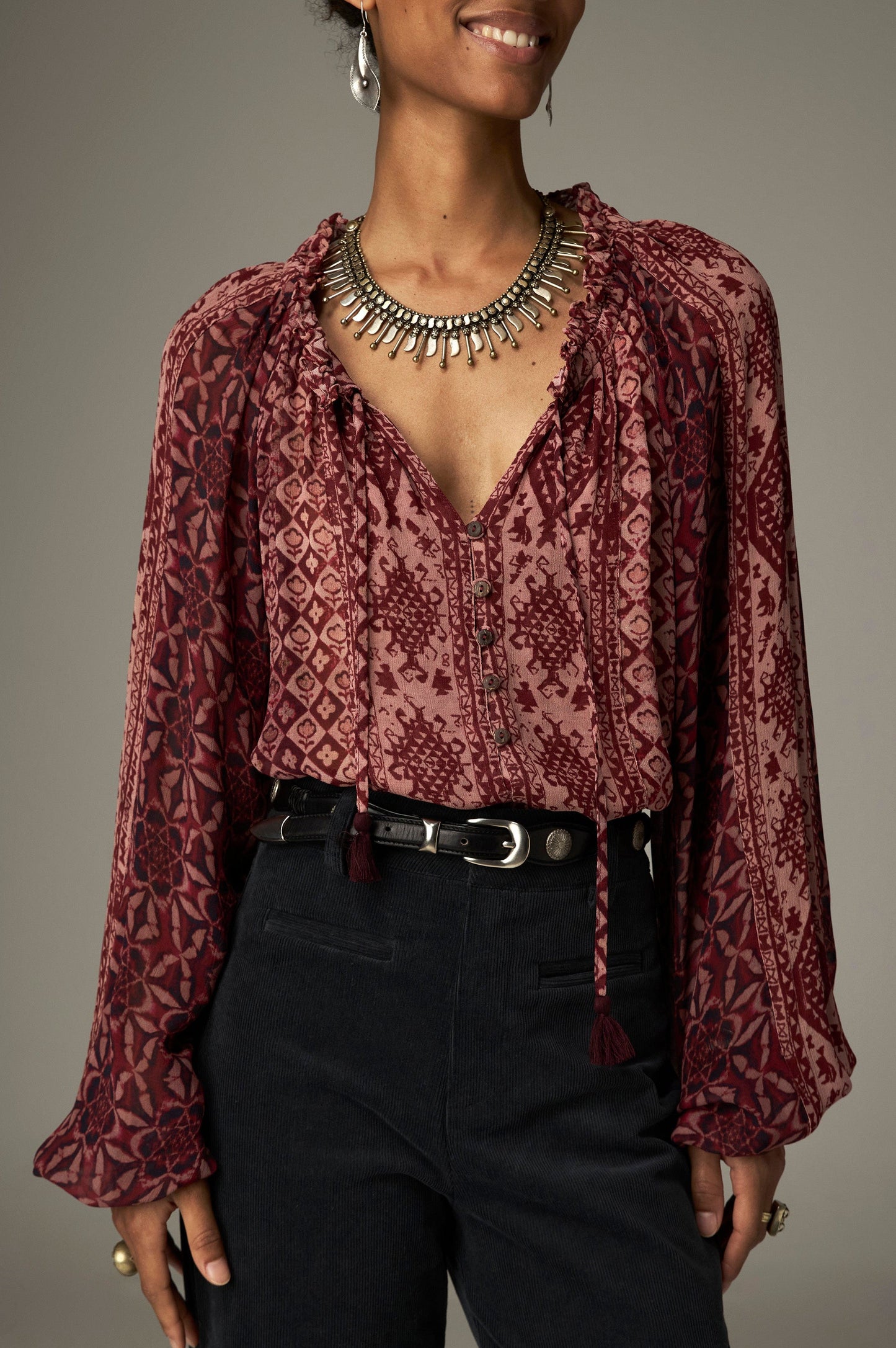 Maison Hotel Hannah Blouse-Wine