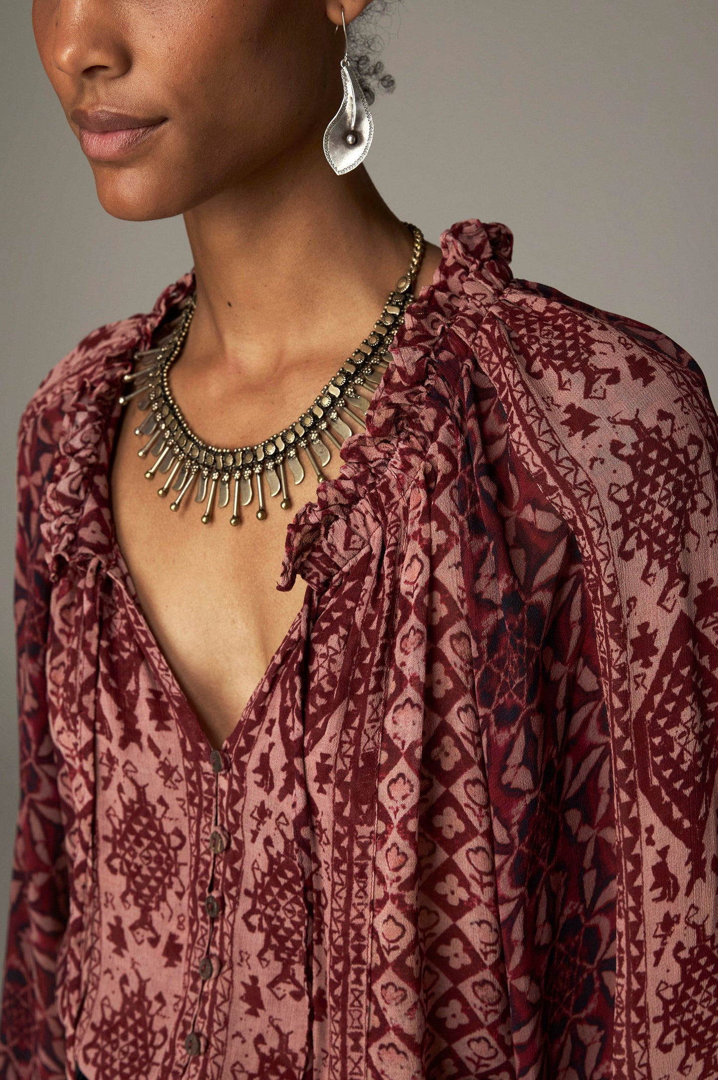 Maison Hotel Hannah Blouse-Wine