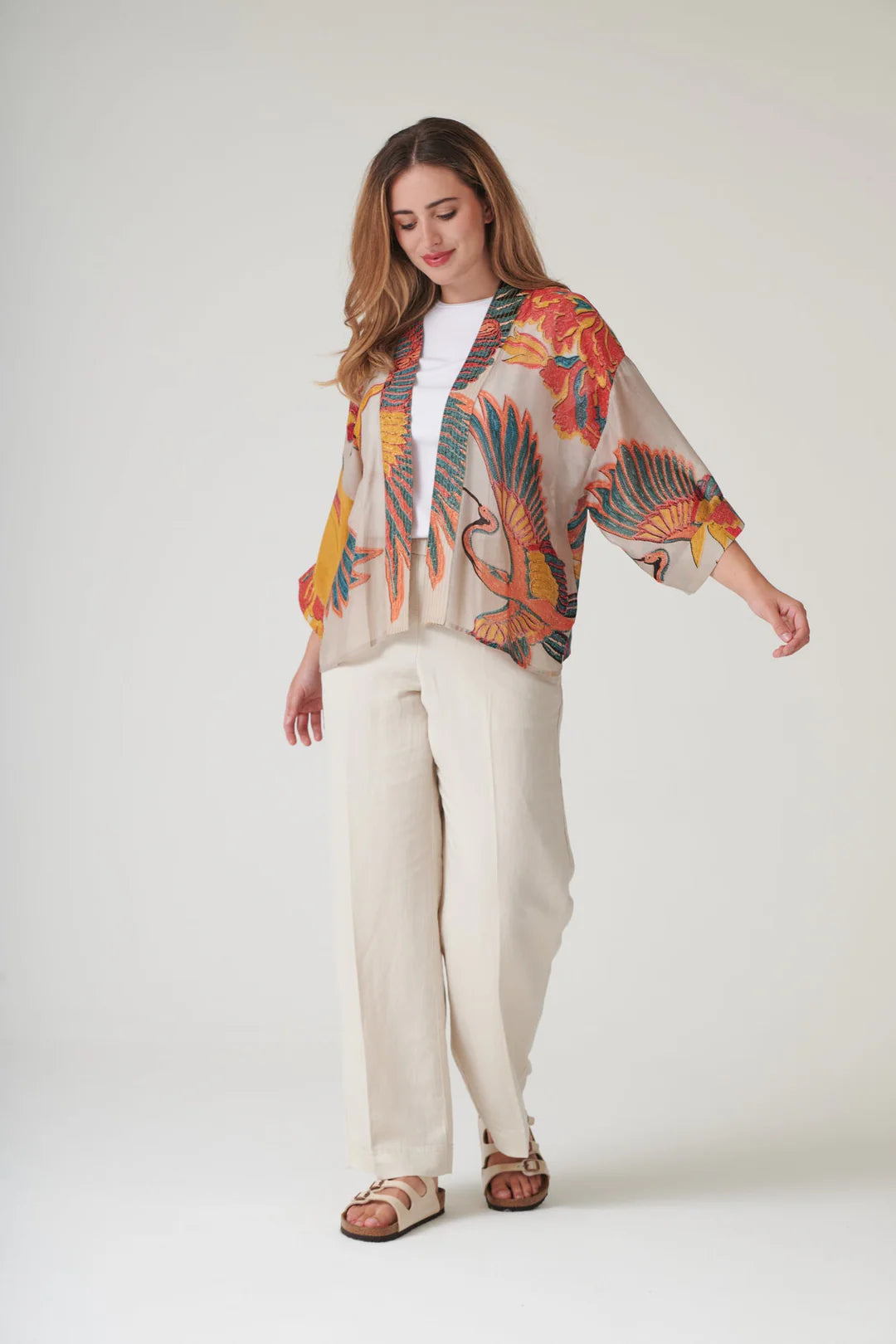 One Hundred Stars Crane Stone Kimono