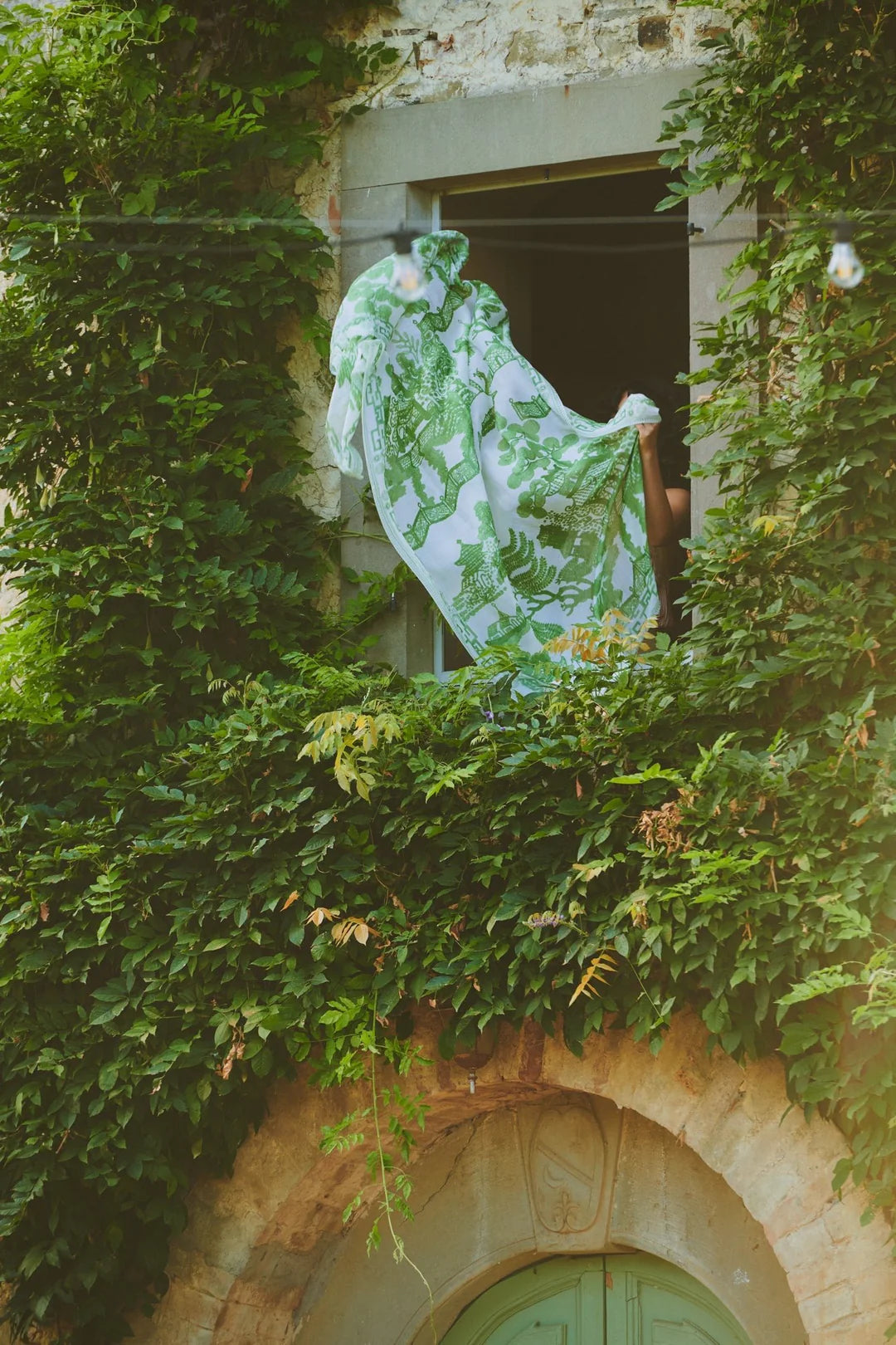 One Hundred Stars Giant Willow Green Scarf