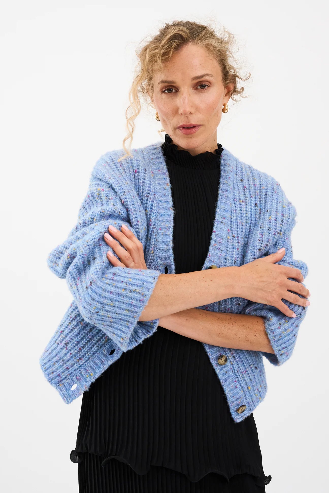 Pieszak Holly Cardigan-Blue Mist