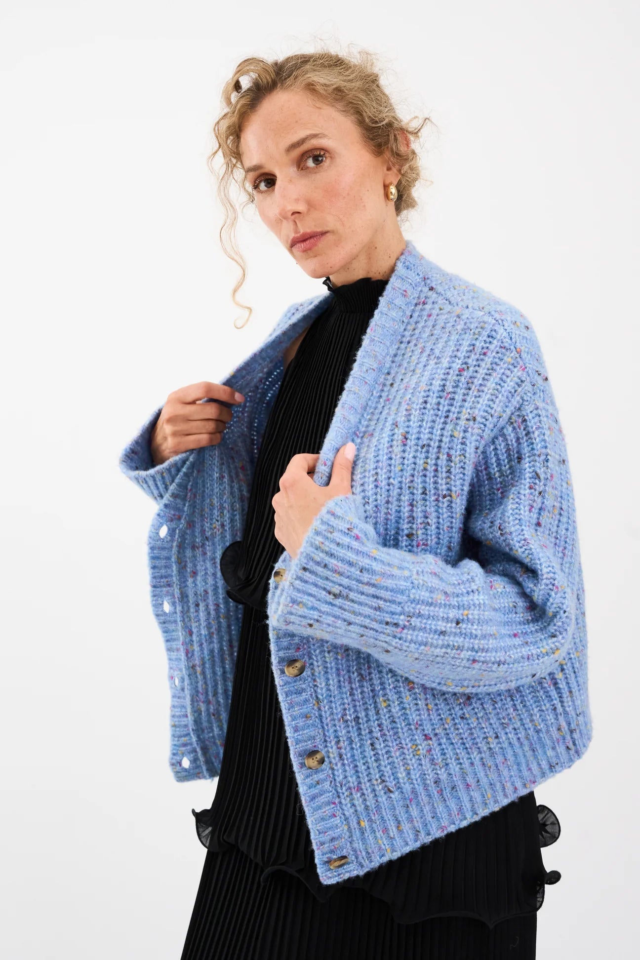 Pieszak Holly Cardigan-Blue Mist