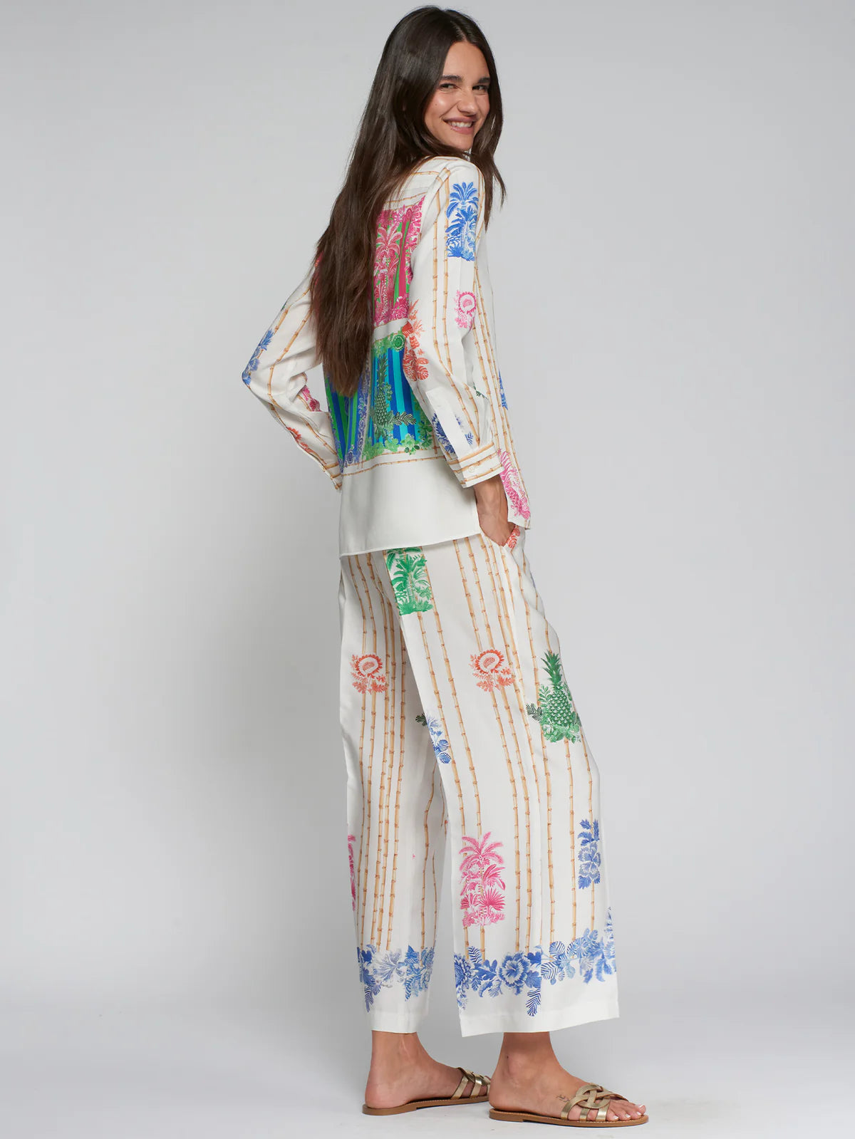 Vilagallo Straight Bamboo Trousers