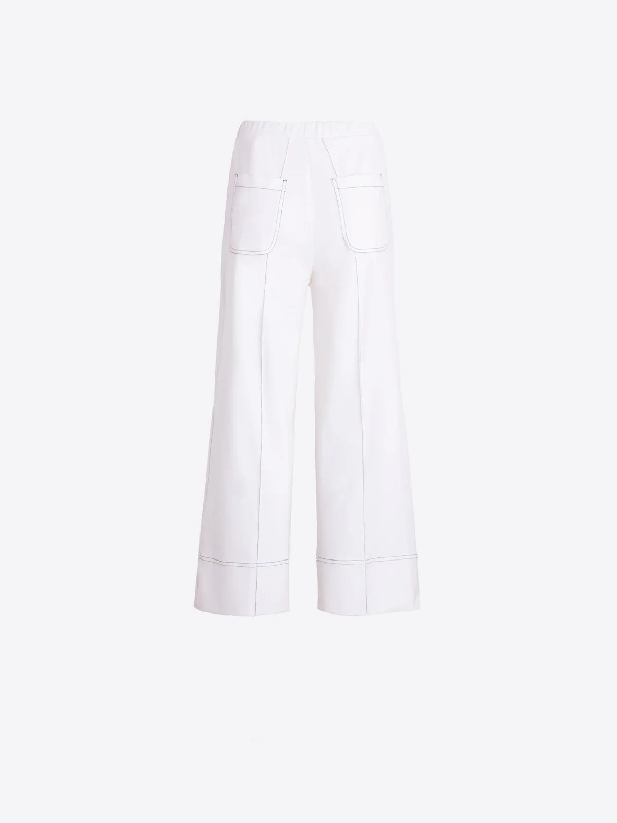 Vilagallo Wide Leg White Trousers