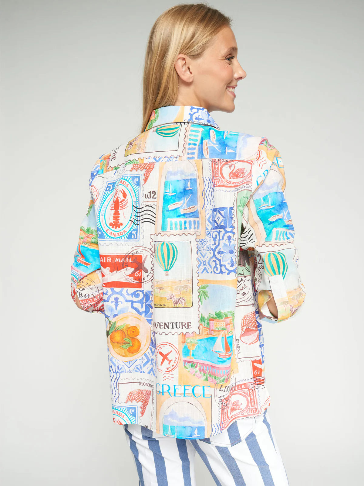 Vilagallo Travel Stamp Print Shirt