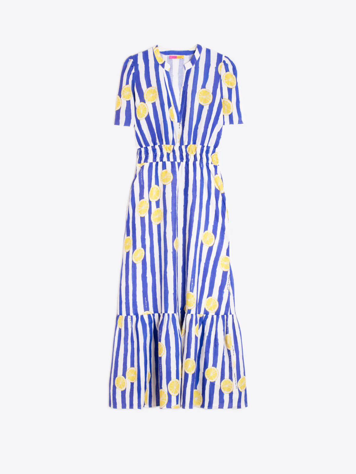 Vilagallo Lemon Striped Dress
