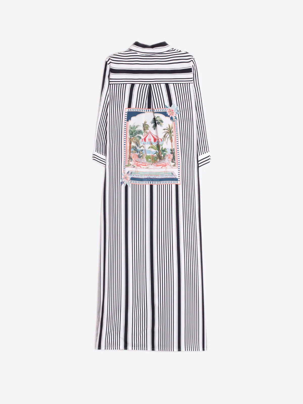 Vilagallo Navy Striped Shirt Dress
