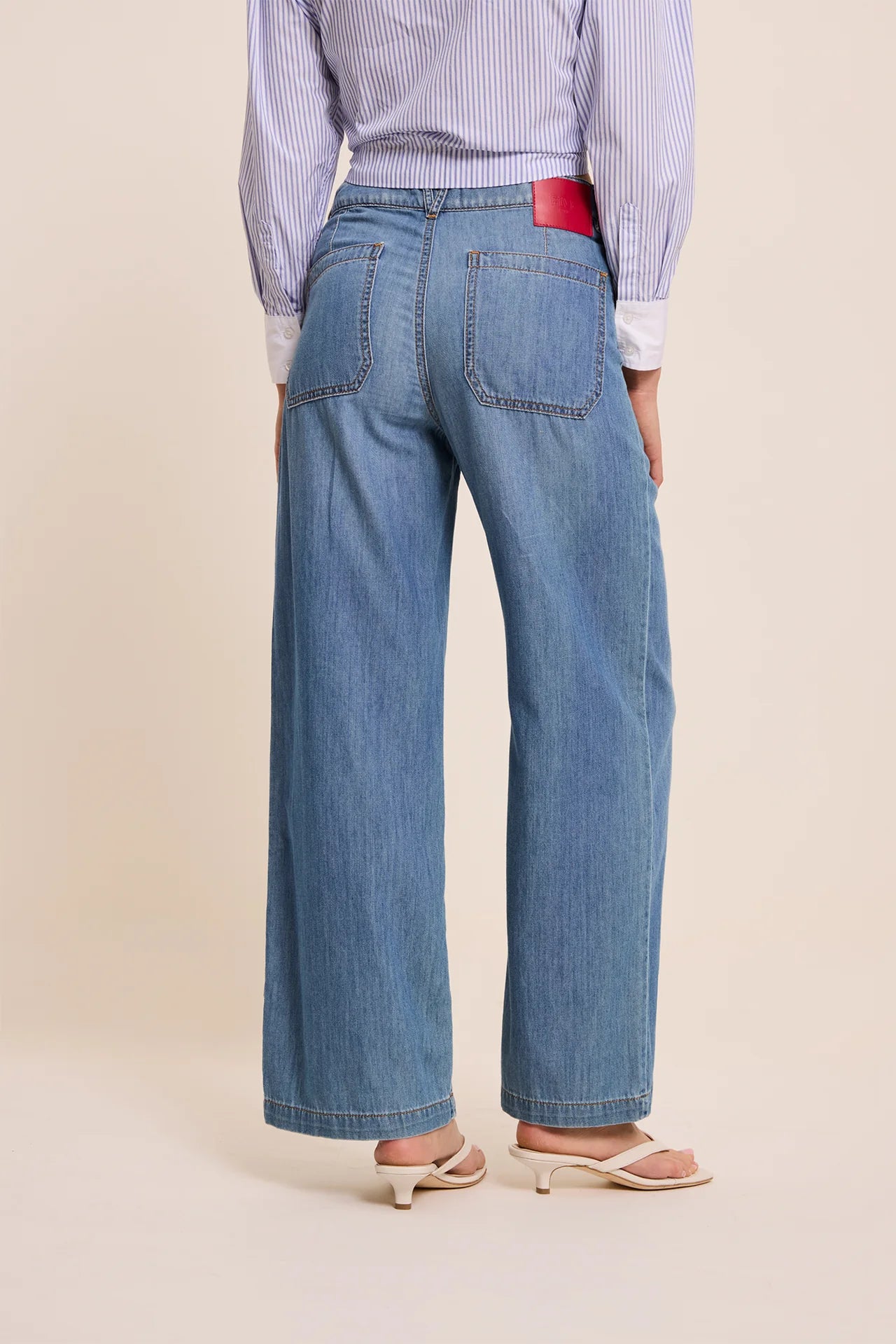 Five Lucia Wide Leg Jeans- Light Blue