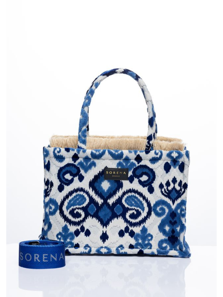 Sorena Thalassa Medium Tote Bag Blue Print