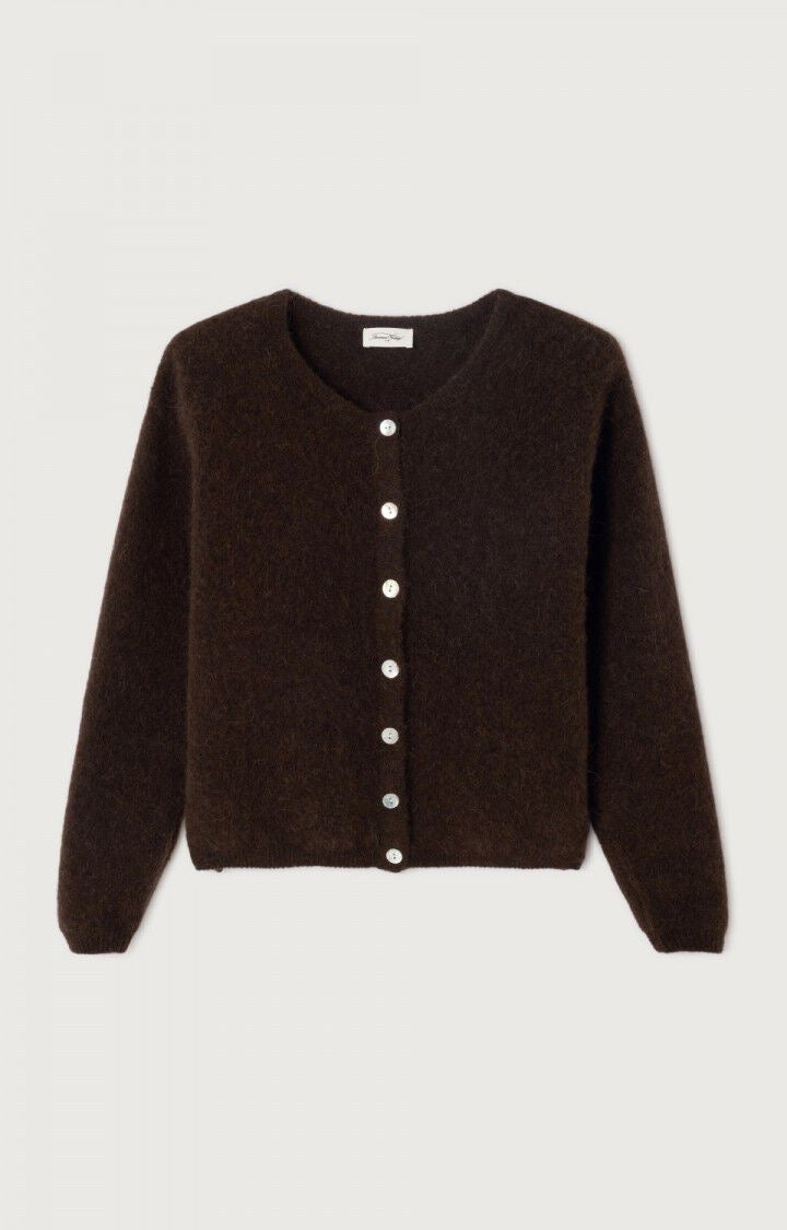 American Vintage Vitow Cardigan-Melange Coffee