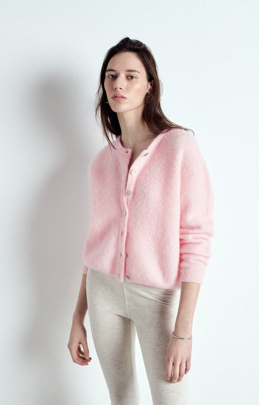 American Vintage Vitow Cardigan-Sugared almond melange
