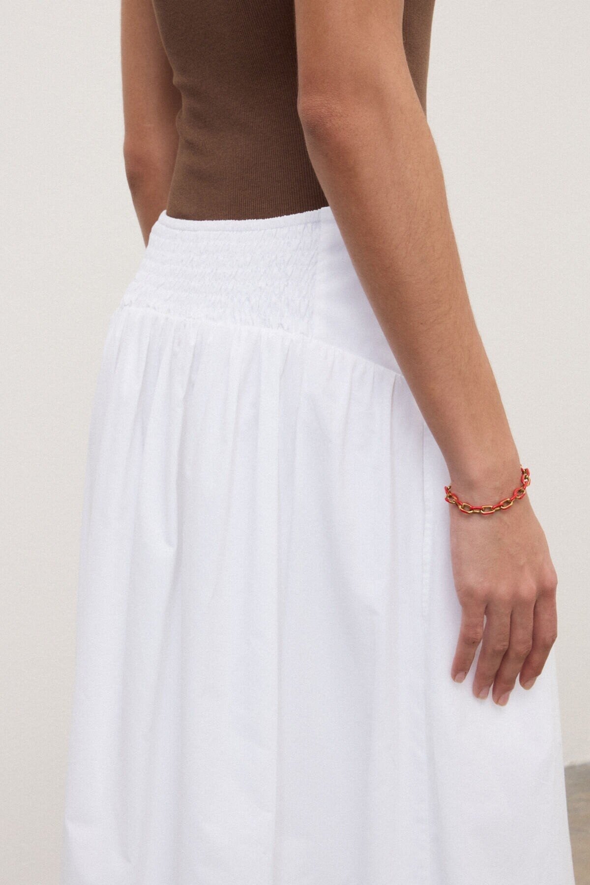 Ottod'Ame White Poplin Balloon Skirt