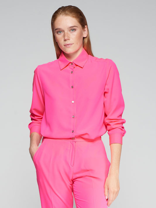 Vilagallo Tea Shirt  - Pink Fluro