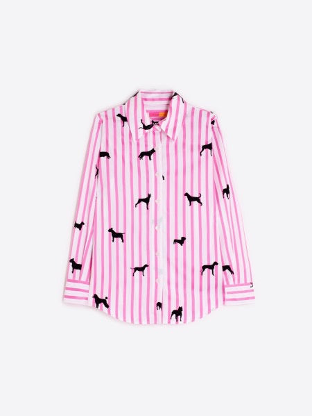 Vilagallo Mafalda Pink Striped shirt