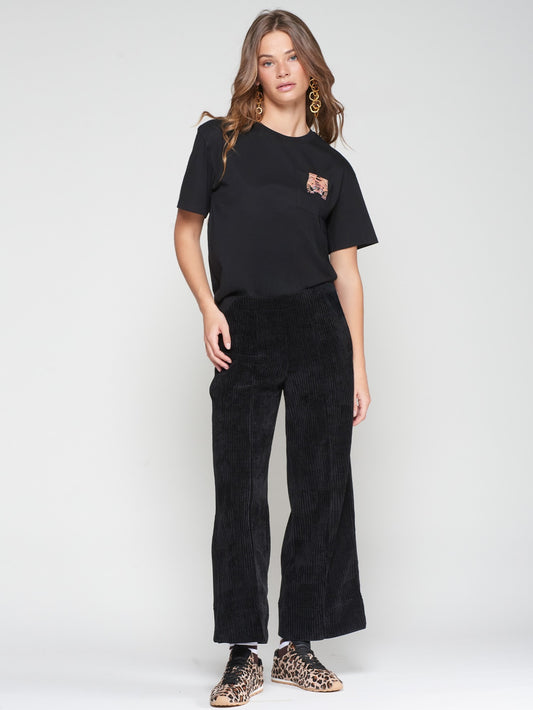 Vilagallo Black Bettina Corduroy trousers