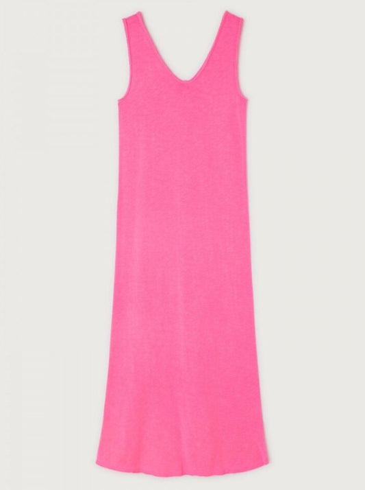American Vintage Sleeveless Sonoma Dress - Pink Acid Fluoro