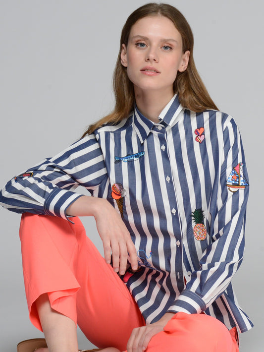 Vilagallo Isa Embroidered Shirt