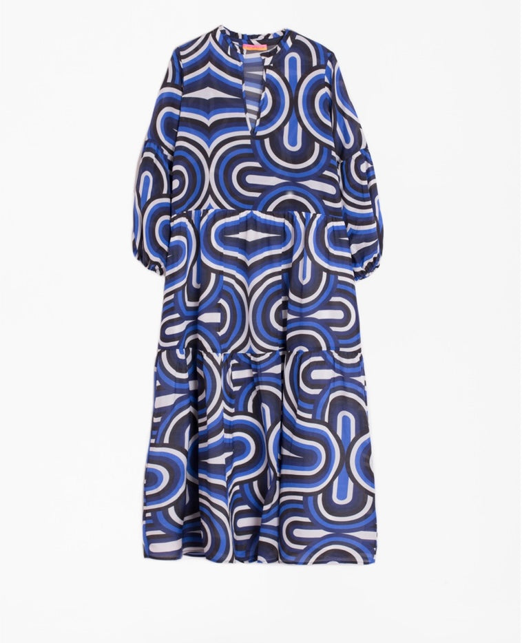 Vilagallo Tammy Dress Navona Blue Print