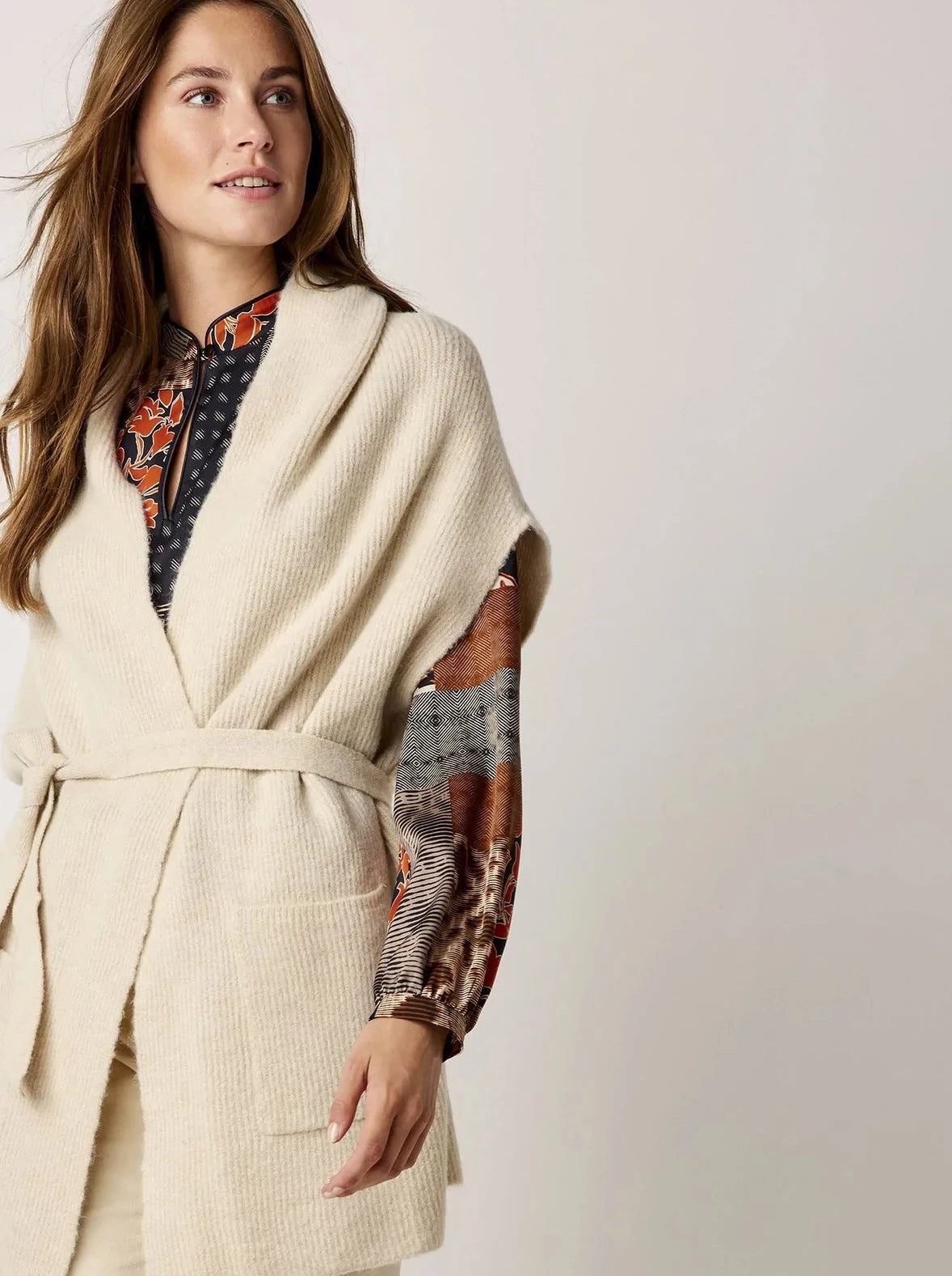 Summum Oversized sleeveless Cardigan