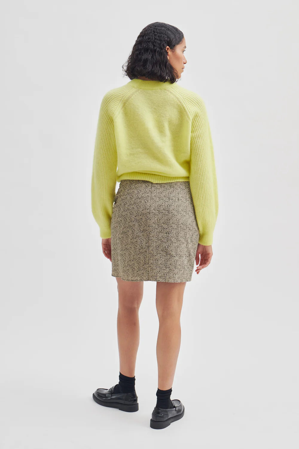 Second Female Brookline Knit O-Neck - Mellow yellow