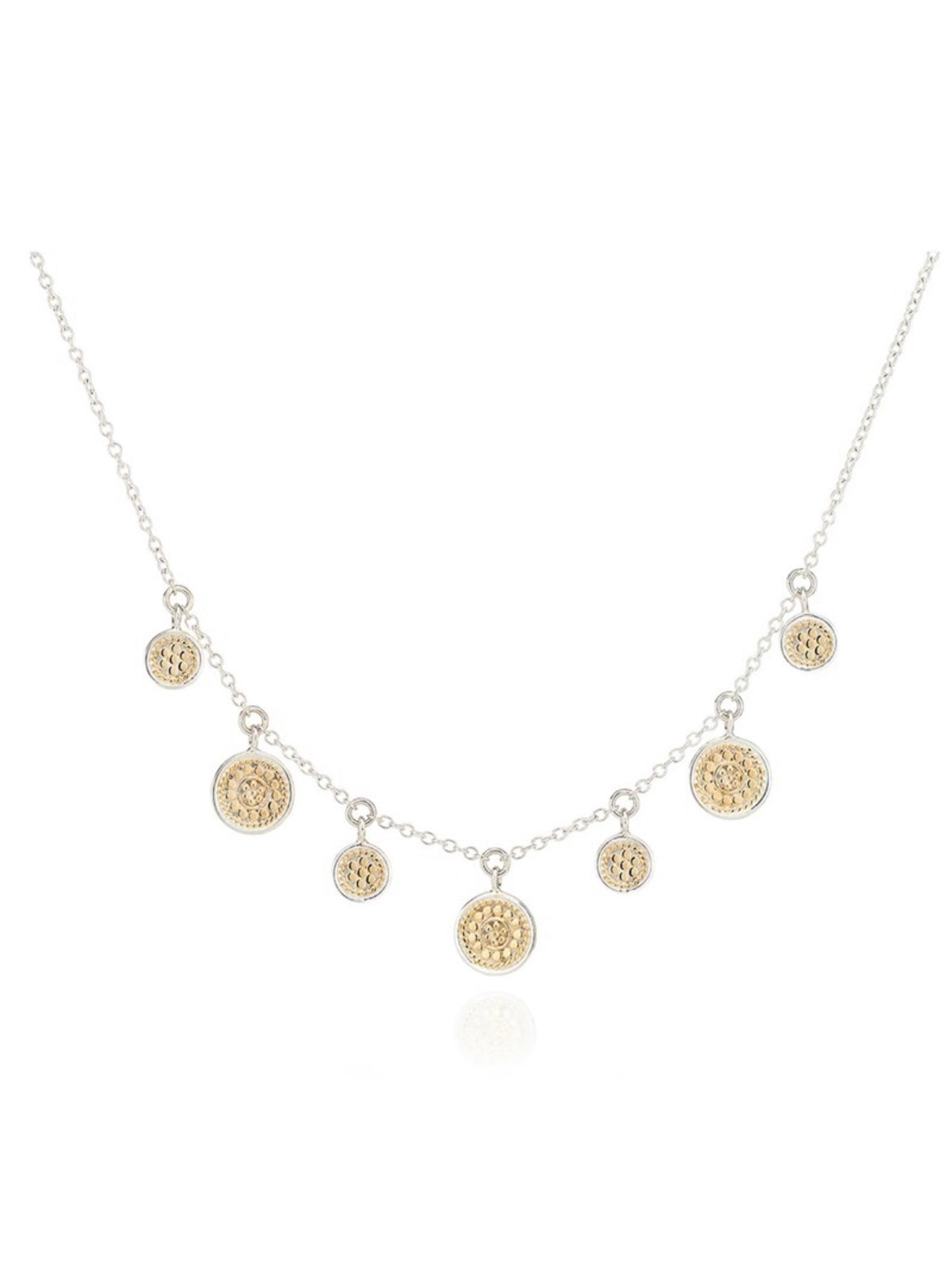 Anna Beck Mini disc charm necklace-Gold & Silver