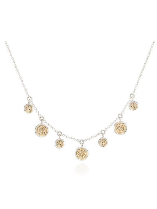 Anna Beck Mini disc charm necklace-Gold & Silver