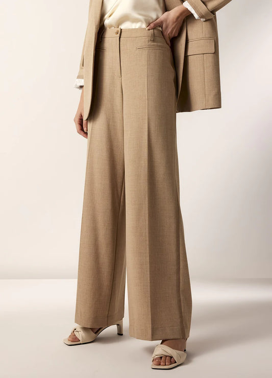 Summum Wide Leg Trousers-Alpaca