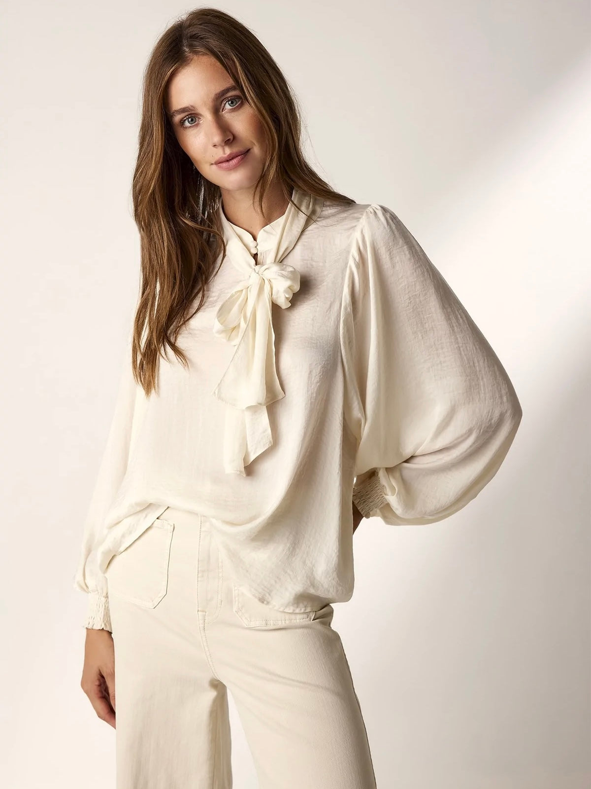 Summum Top with Bow - Ivory